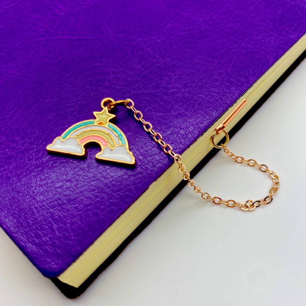 adorable kawaii bookmark - rainbow! 🌈